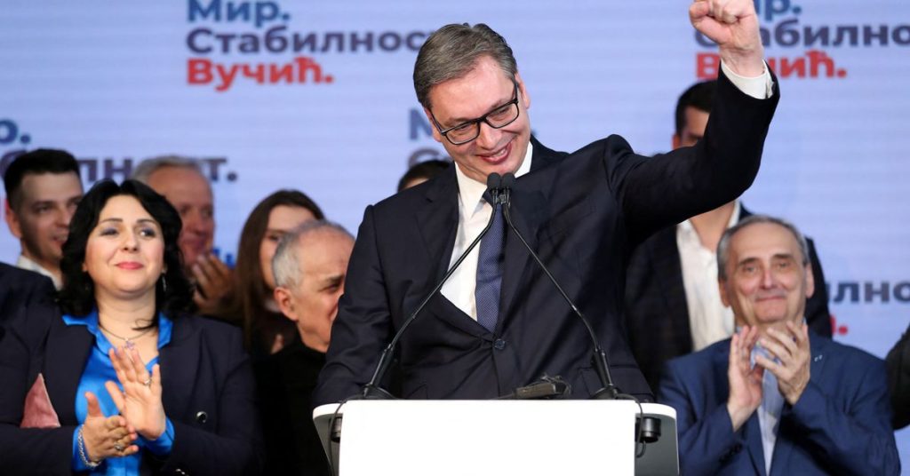 Der amtierende serbische Präsident Vucic bereitet sich auf eine zweite Amtszeit vor