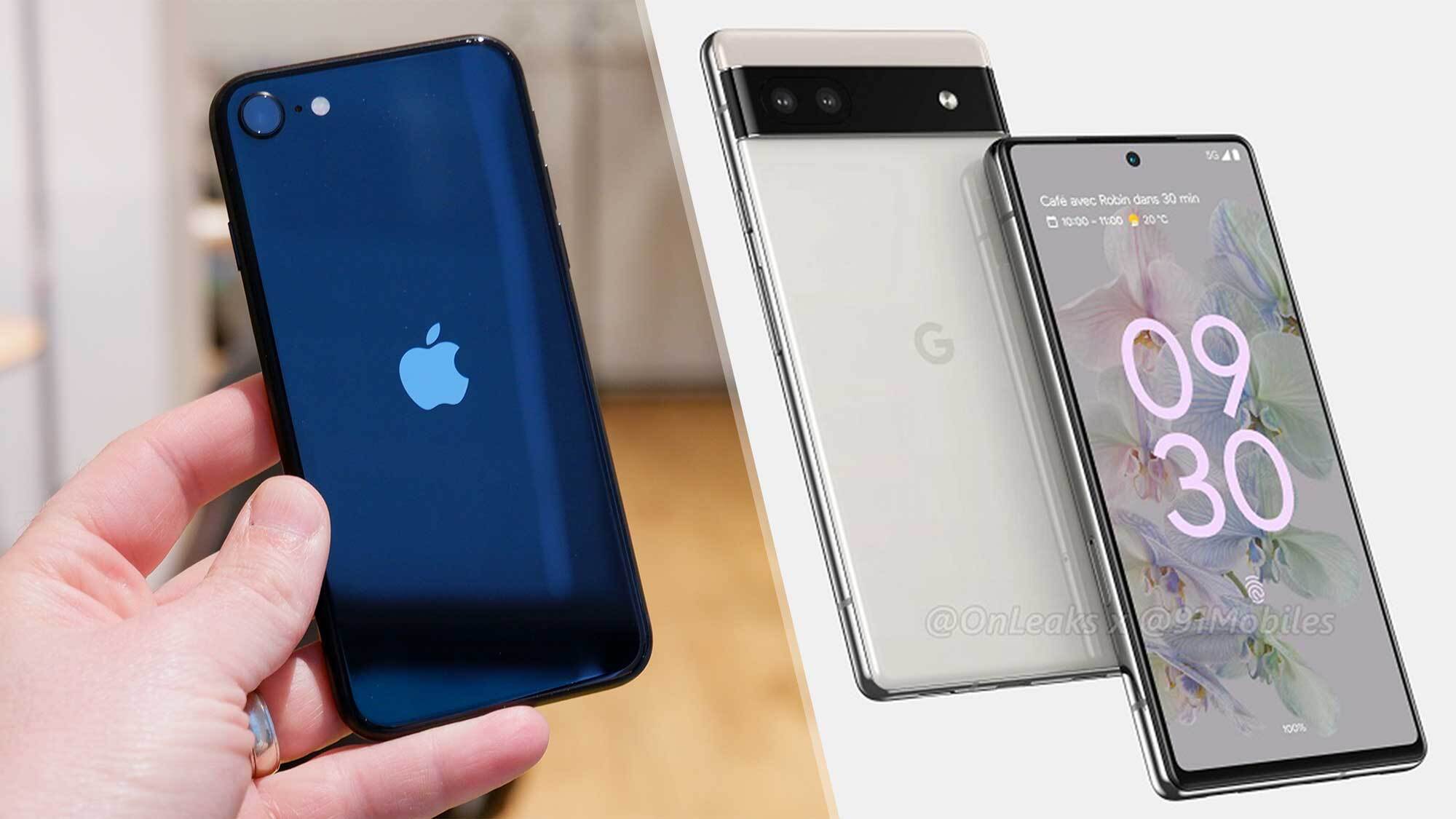 Vergleich zwischen Google Pixel 6a und iPhone SE 2022