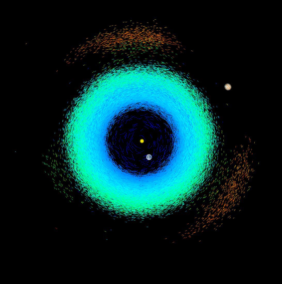 Fotografieren von Asteroiden in unserem Sonnensystem am 13. Juni 2022.