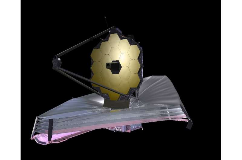 Dieses von der NASA bereitgestellte veröffentlichte Bild zeigt eine künstlerische Übersetzung des James-Webb-Weltraumteleskops