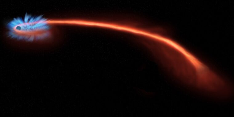 Polarisiertes Licht enthüllt das endgültige Schicksal des „Spaghetti“-Stars durch ein Schwarzes Loch
