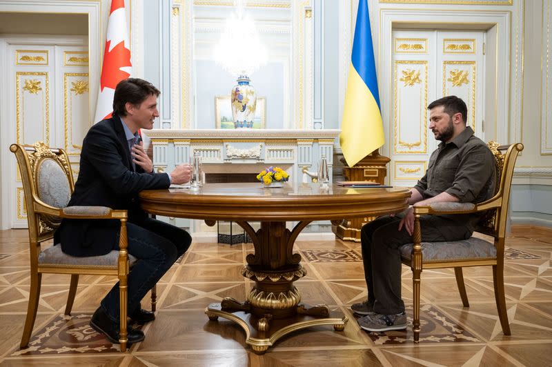 Der Ukrainer Zelensky sagte, er habe den Kanadier Trudeau gebeten, beim Räumen von Landminen zu helfen