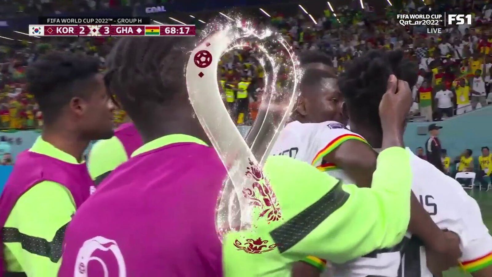 Der Ghanaer Mohamed Kudus erzielt in 68 Minuten ein Tor gegen die Republik Korea |  WM 2022