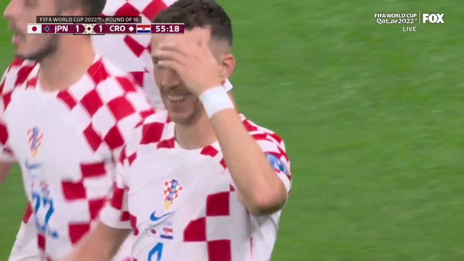 Der Kroate Ivan Perisic erzielt in der 55. Minute ein Tor gegen Japan
